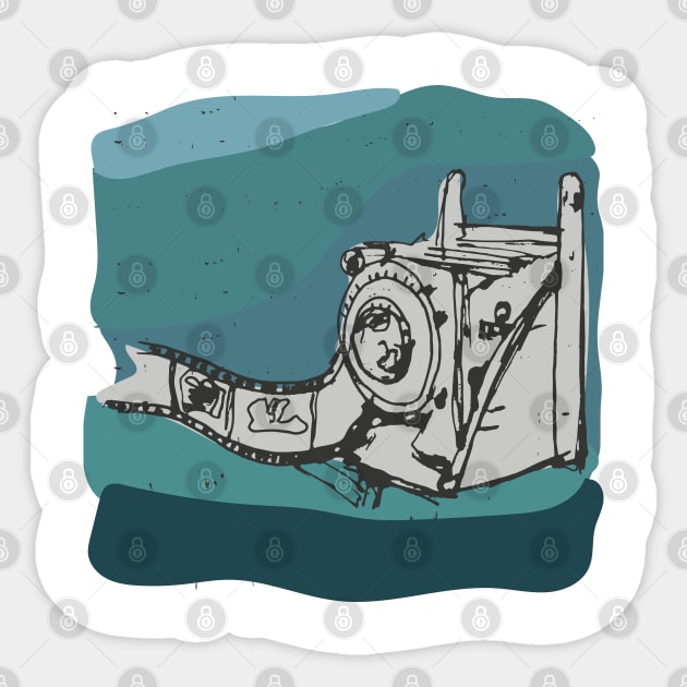 Old Camera Sketch Sticker by linespace-001